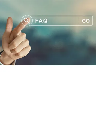 FAQ 320x445 Thumbnail image of internet search bar with FAQ