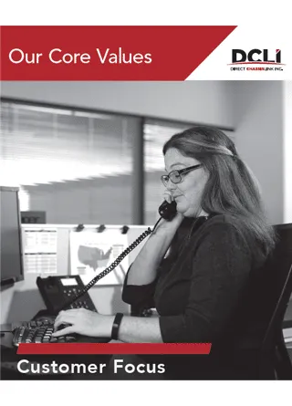 Customer Focus Core Value 320x445 Thumbnail of DCLI employee answering the phone in the office