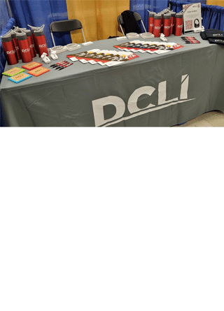Thumbnail image of DCLI booth set up for an event