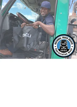 NTDAW 2022 320x445 Thumbnail image of a trucker sitting in truck holding a DCLI bag