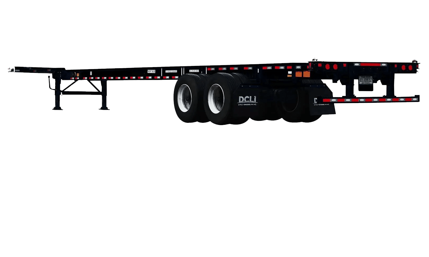 53 ft domestic chassis back view