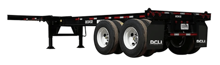 20ft/40 ft combo chassis back view