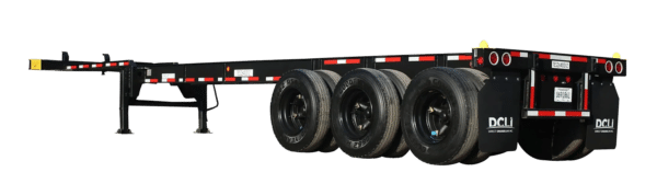 40 ft triaxle chassis back view