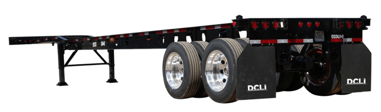 40ft lightweight gooseneck chassis back view